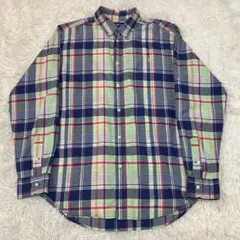 《極美品ビッグシルエット早い者勝》ラルフローレンボタンダウンチェックL/Sシャツ