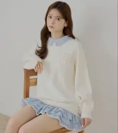 Chico　マルチway　シャツレイヤードニットワンピース