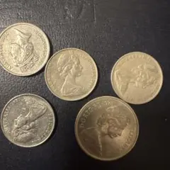 【エリザベス女王・中古イギリス植民地時代香港硬貨7種類一式が全て揃っている貴重】 エリザベス女王・中古イギリス植民地時代香港硬貨7種類一式が全て揃っ