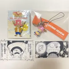 ワンピース チョッパーマンストラップ スイングヘッドピンバッジ　クリアステッカー