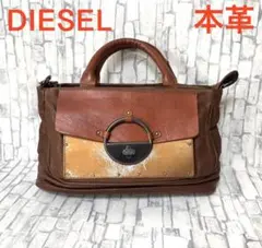 DIESEL レザーハンドバッグ　ショルダーバック　牛革　2way ヴィンテージ