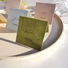 【選べる用紙】1枚¥100 ましかく　席札　結婚式　二つ折り