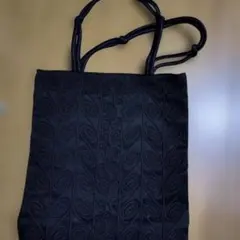 和装バッグ 黒 コード刺繍 冠婚葬祭
