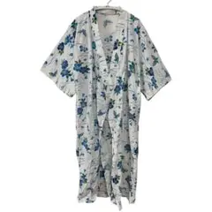 イチバン ICHIBAN 浴衣 【LL】 日本製 綿100% 蝶 花柄 レトロ