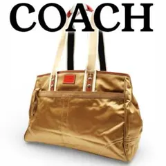 COACH コーチ ハンプトンズ ラージトート シグネチャー 大容量 10664