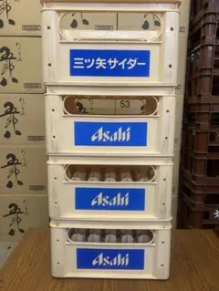 昭和レトロ　アサヒウーロン茶/三ツ矢サイダーlP箱（4箱）売切り終売です