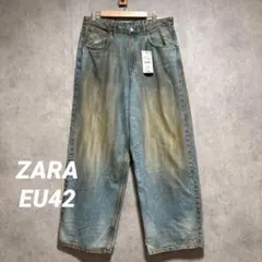新品タグ付】ZARA ヴィンテージウォッシュ バギーフィットジーンズ
