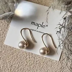 アイボリーひと粒ミニパール×シンプルフックピアス♡入学式　卒業式　大人上品