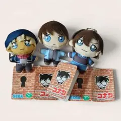 名探偵コナン ぬいぐるみ 初期 希少 マスコット 3種セット レトロ 名探偵コナン ぬいぐるみ 初期 希少 マスコット 3種セット レトロ