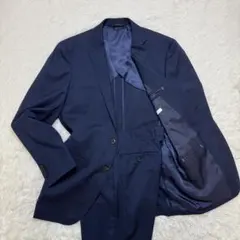 極美品✨スーツセレクト 高級イタリア製生地 L（A6） ネイビー