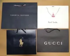 ショップ袋8点（トミーヒルフィガー・ポールスミス・グッチ・ラルフ・ローレン）