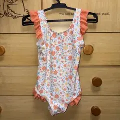 花柄フリル水着　6歳