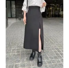 NICE CLAUP Backレースアップスリットスカート