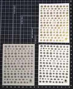 セット売り　大ネイルシール　クラウン　王冠　ティアラ　計3枚