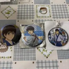 銀魂　志村新八　缶バッジ　キーホルダーセット
