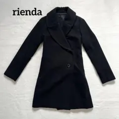 rienda ブラック ダブルブレストコート Sのサムネイル