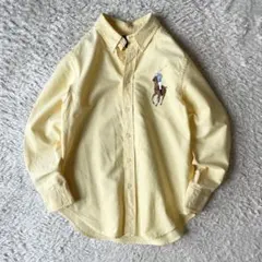 ラルフローレン 美品 オックスフォードシャツ M 黄 ビッグポニー