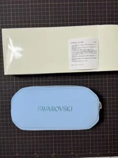 美品　SWAROVSKI　ポーチ ライトブルー　Ｗ0526-0602-4-9のサムネイル