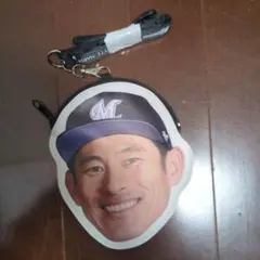 千葉ロッテマリーンズ 0荻野貴 フェイスポーチ ネックストラップ付
