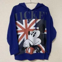 ミッキーマウス　パーカー　青　フーディー