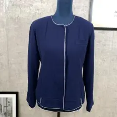 JEAN DORE ジャンパー/ブルゾン Free ネイビー 無地 長袖