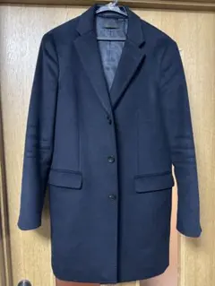 ユニクロ　UNIQLO ウールカシミヤチェスターコート　ネイビー　M