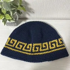 196クラシックハット☆クラッシャーハット☆バケットハット☆手編みニット帽