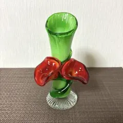 ③ 琉球ガラス　花瓶　フラワーベース　インテリア　オブジェ　手作りガラス