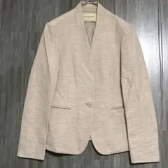 ユナイテッドアローズ　ノーカラージャケット　ベージュ　36 / S