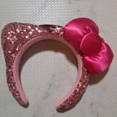 USJ ハローキティ カチューシャ ピンクリボン スパンコール 新品