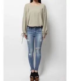 EMODA(エモダ) 2WAYクロスドルマントップス 長袖 ブラウス