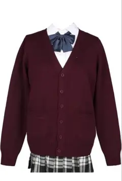 赤カーディガン ニット 制服