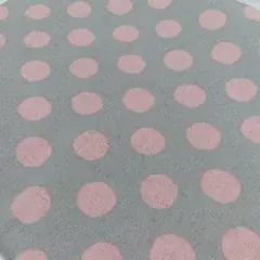 SEVENBERRY ドット柄 生地 グレー×ピンク80cm