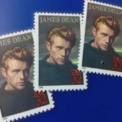 外国切手 アメリカ 1996年 ジェームス・ディーン 3枚