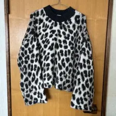 H&M レオパード柄ヒョウ柄 長袖ニットセーター Mサイズ
