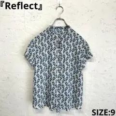 【Reflect】バンドカラープリントブラウス　半袖ブラウス　9のサムネイル