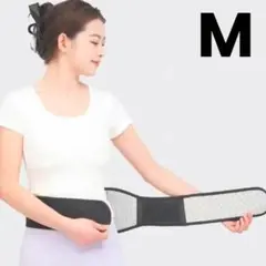 腰 サポーター ベルト レディース 伸縮性 保温 快適 テープ 腰痛 ブラックＭ