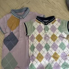 NEXT baby アーガイル柄ポロシャツ ロンパース 2点セット