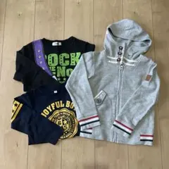120cm 男の子 まとめ売り 3点セット Tシャツ パーカー 春秋