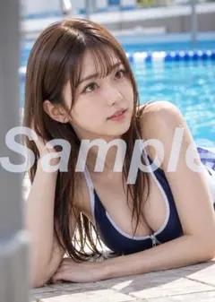 AI美女 A4 L判 ポスター 可愛い 美人 水着 グラビア j092420