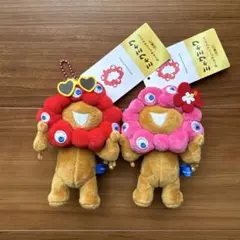 ミャクミャク ボールチェーンマスコット セット ぬいぐるみ 日焼け