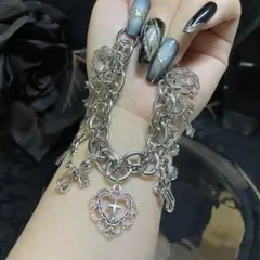 ハンドメイド ブレスレット フェアリーグランジ y2k モード 十字架