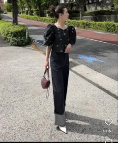 ロールアップデニム Laetitia シーニュ　cygne