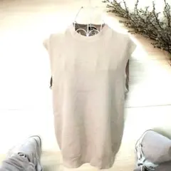 UNIQLO メンズ ニットタンクトップ / ニットベスト　コットン　ベージュ