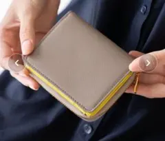 MURA グレー&イエロー 二つ折り財布