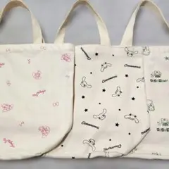 シナモロール・マイメロディ・けろけろけろっぴ トートバッグ中型3点セット
