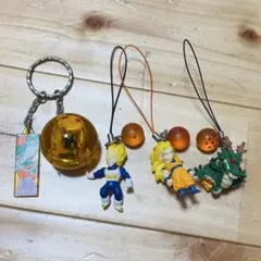 希少　ドラゴンボール　キーホルダー　二星球　悟空　ベジータ　神龍　平成当時もの