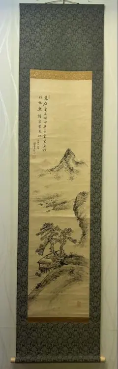 掛け軸 四神守護山水 桐箱入り 日本画絹本肉筆 吉祥 祈福 2516 - メルカリ