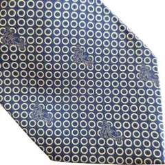 希少★GIANNI VERSACE ネクタイ メデューサ サークル柄 シルク