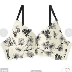 aimerfeel 楽ブラ　モノクロームフラワー　ブラジャー E70